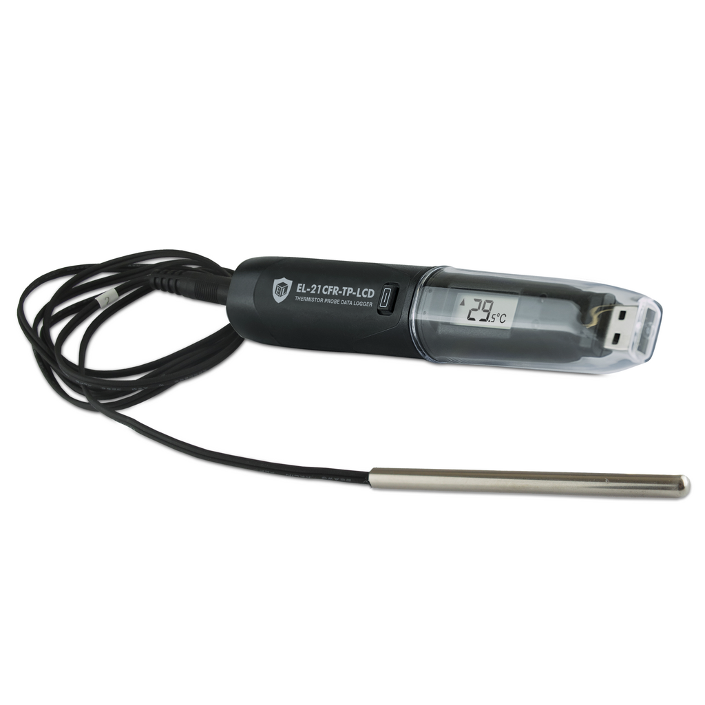 21CFR-Compatible  High Accuracy Thermistor Probe Data Logger with LCD - EasyLog