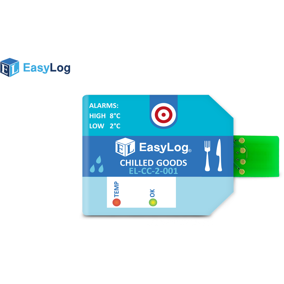 Single Use Chilled Goods Temperature & Humidity Data Logger Pack of