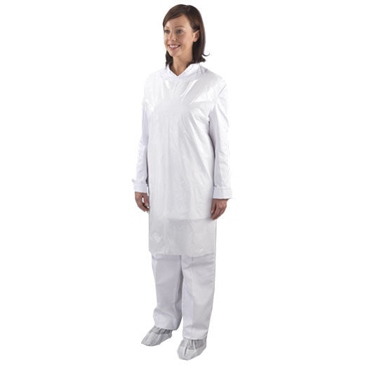 White Disposable Polythene Aprons x 1,000 - 