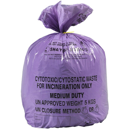 Purple - Cytotoxic Bag - Large 90L - Roll of 50 - GV Health