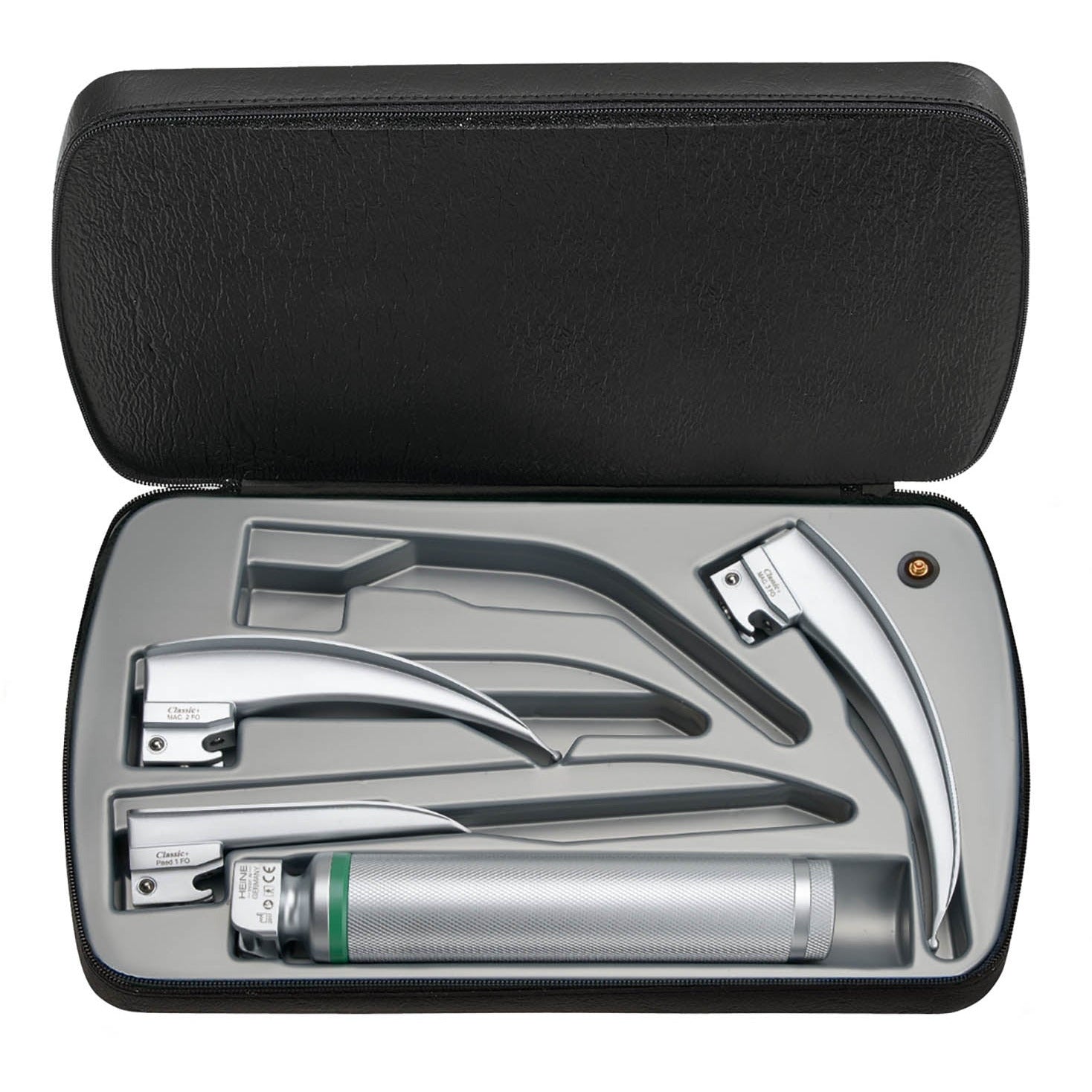 F.O. Laryngoscope Classic+ Sets Paed 1, Mac 2, Mac 3 - Heine