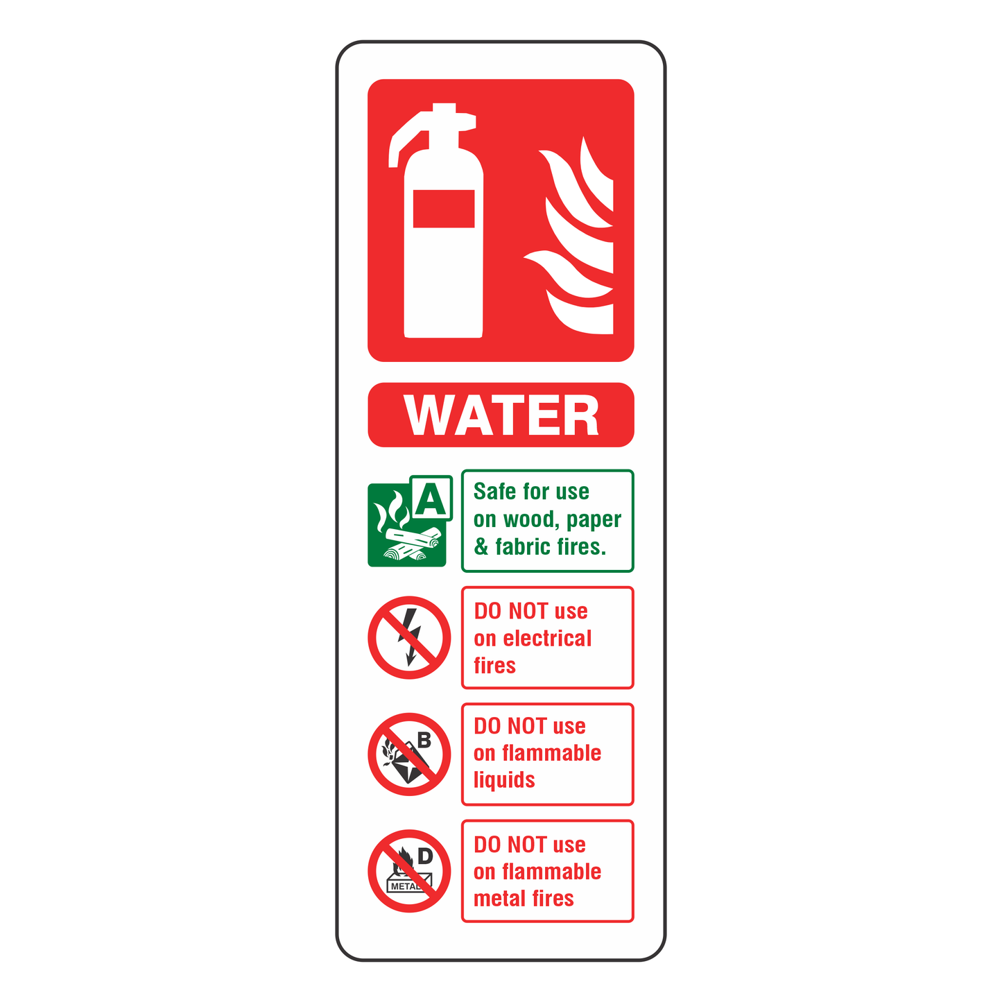 Fire Extinguisher Sign - Water - Medisigns