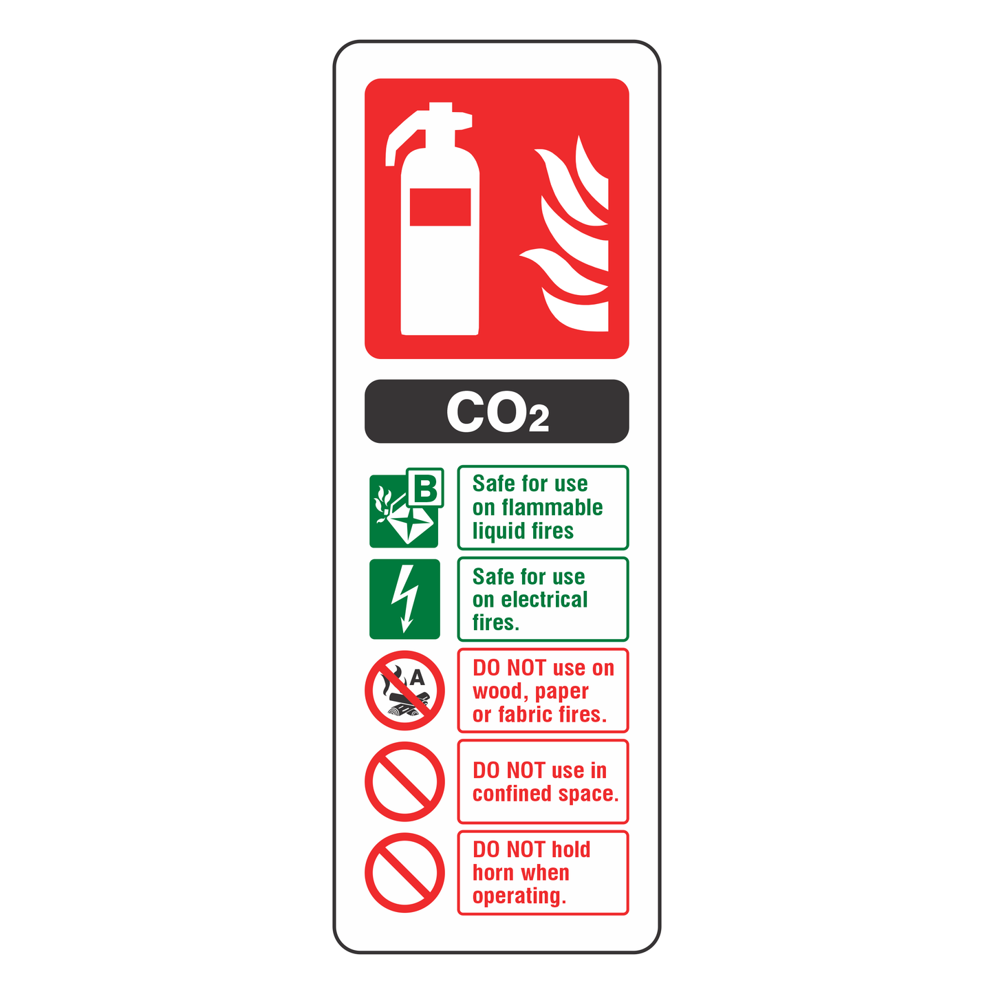 Fire Extinguisher Sign - Co2 - Medisigns