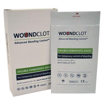 WoundClot ABC Gauze 5cm x 10cm (Box Of 20) - WoundClot