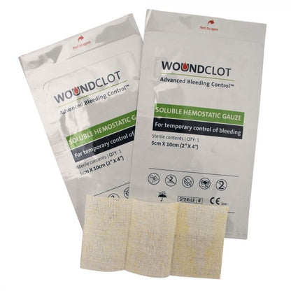 WoundClot ABC Gauze 5cm x 10cm (Box Of 20) - WoundClot