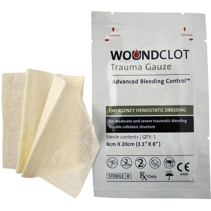 WoundClot Trauma 8 x 20cm (Box Of 10) - WoundClot