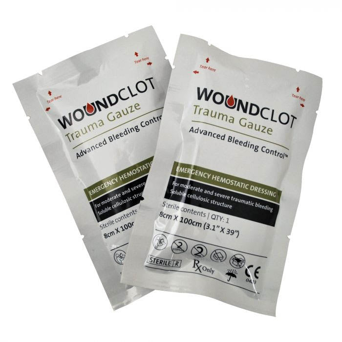 WoundClot Trauma Gauze 8cm X 100cm (Box Of 10) - WoundClot