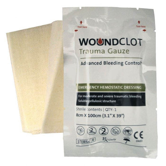 WoundClot Trauma Gauze 8cm X 100cm (Single) - WoundClot