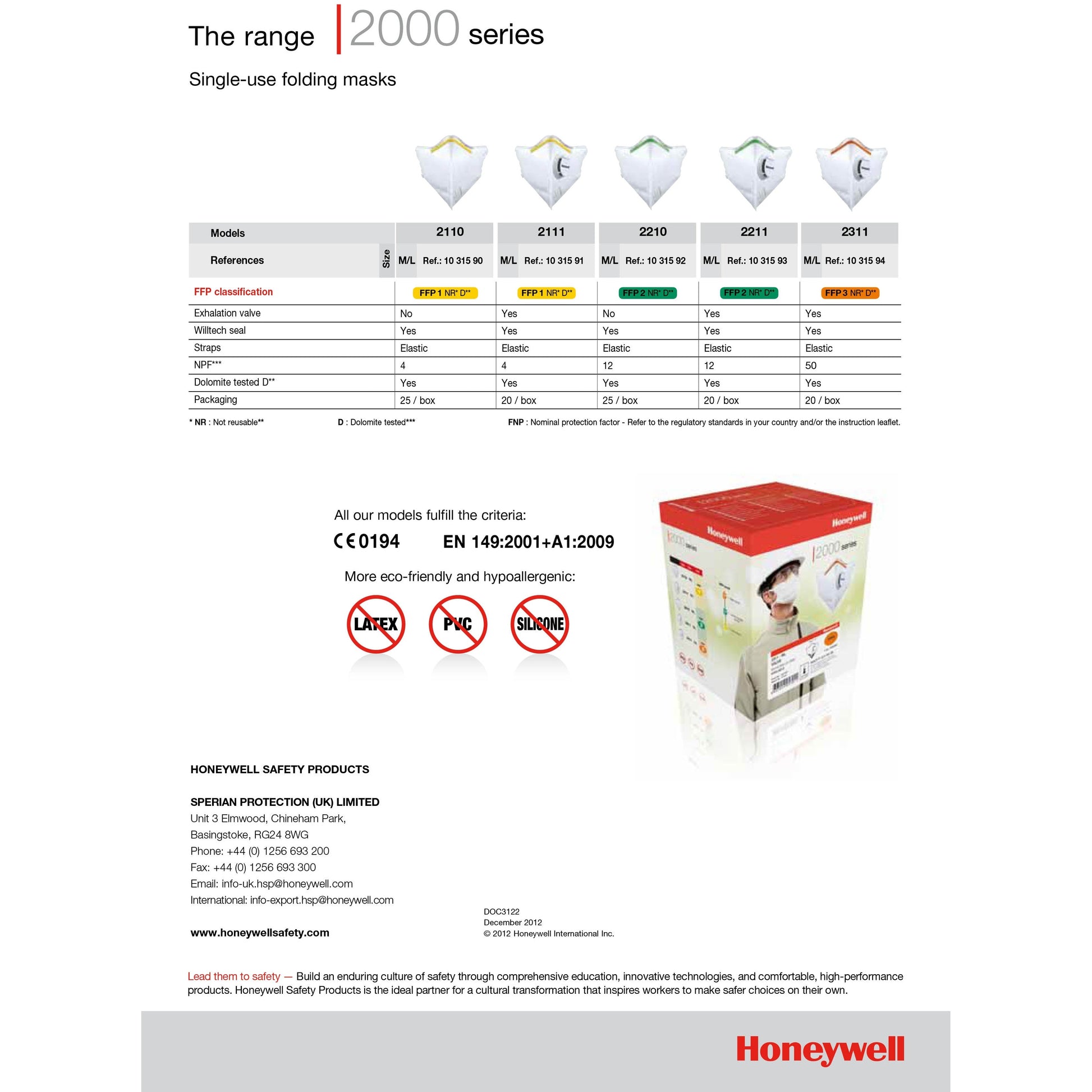 Honeywell FFP3 Mask Respirator - Single - Honeywell