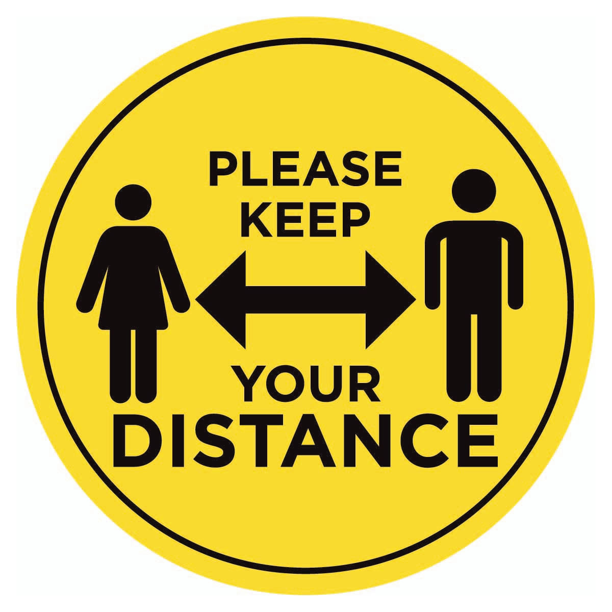 Please keep your distance – 400mm - Single - Skye Direct