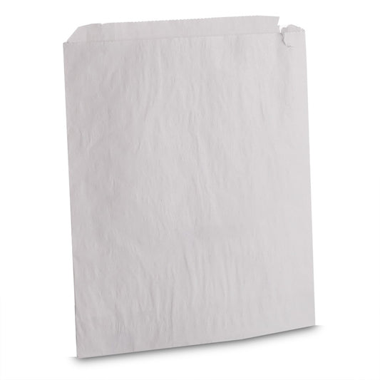 6x6" Sulphite Paper Bag Unstrung White x 1000 - Bunzl Catering Supplies