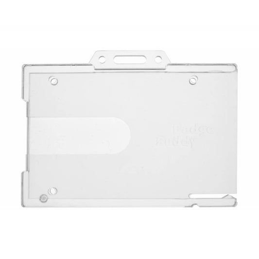 Enclosed Badge Buddy ID Card Holders - Landscape (Pack of 100)