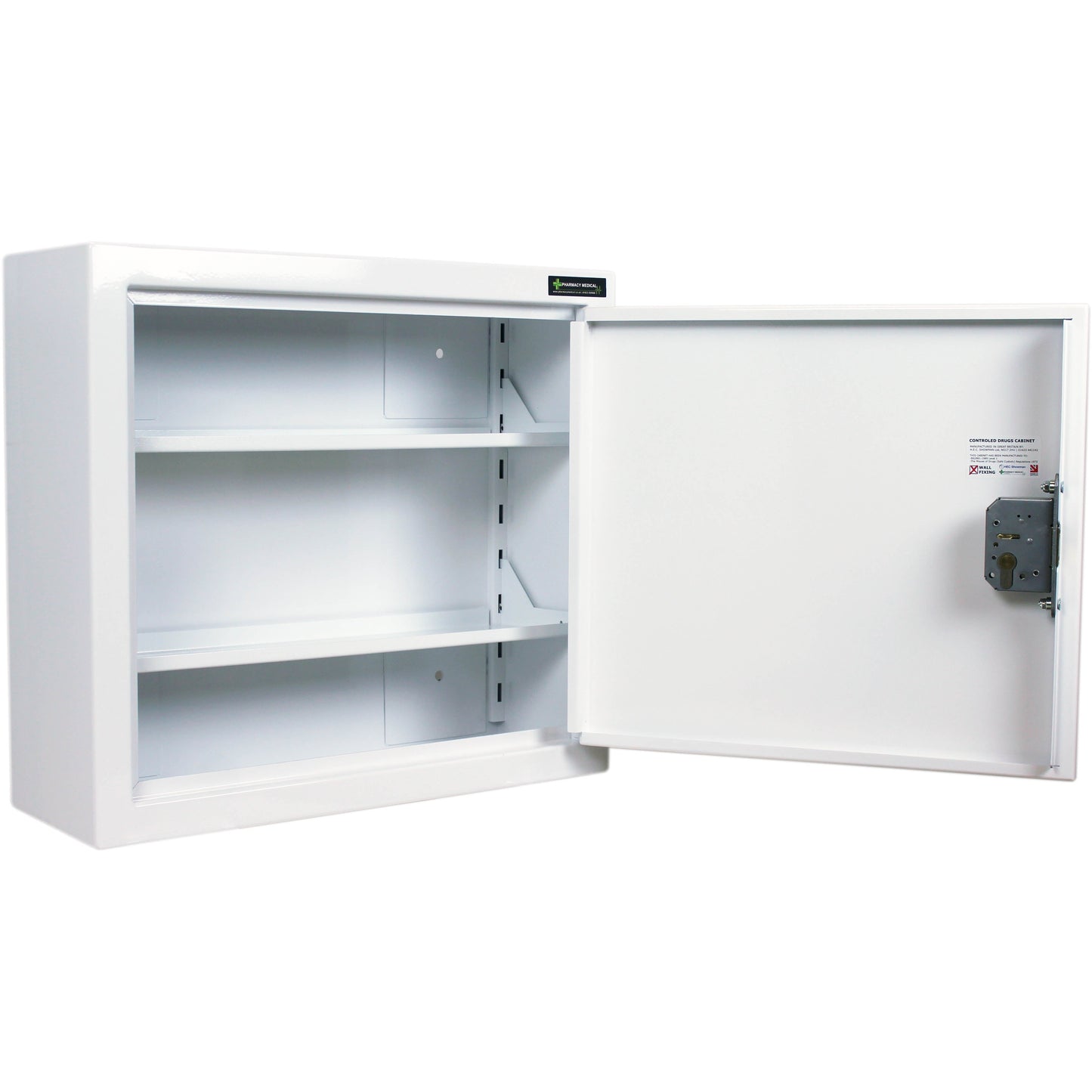 Controlled Drugs Cabinet 480 X 560 X 160mm | 2 Shelves (Adjustable) | L/H Hinge - HEC Cabinets