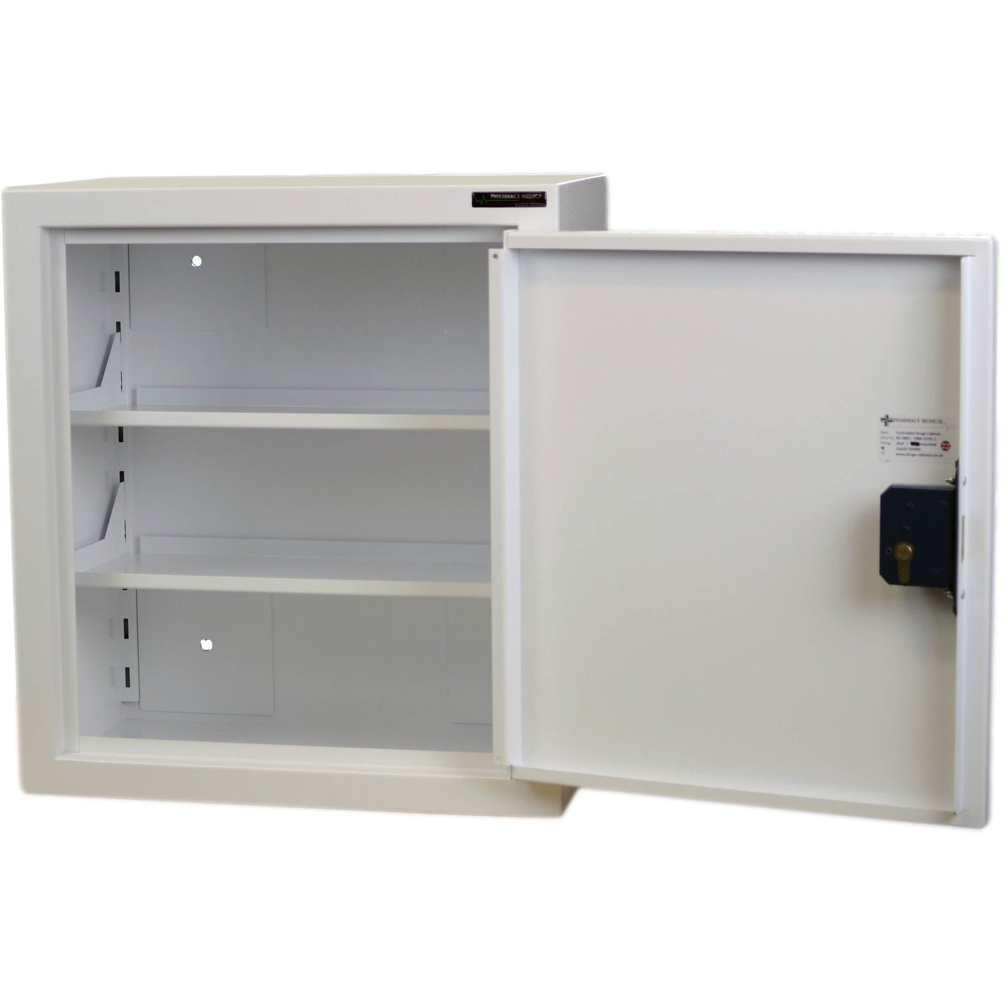 Controlled Drugs Cabinet 550 X 500 X 300mm | 2 Shelves (Adjustable) | L/H Hinge / Warning Light - HEC Cabinets