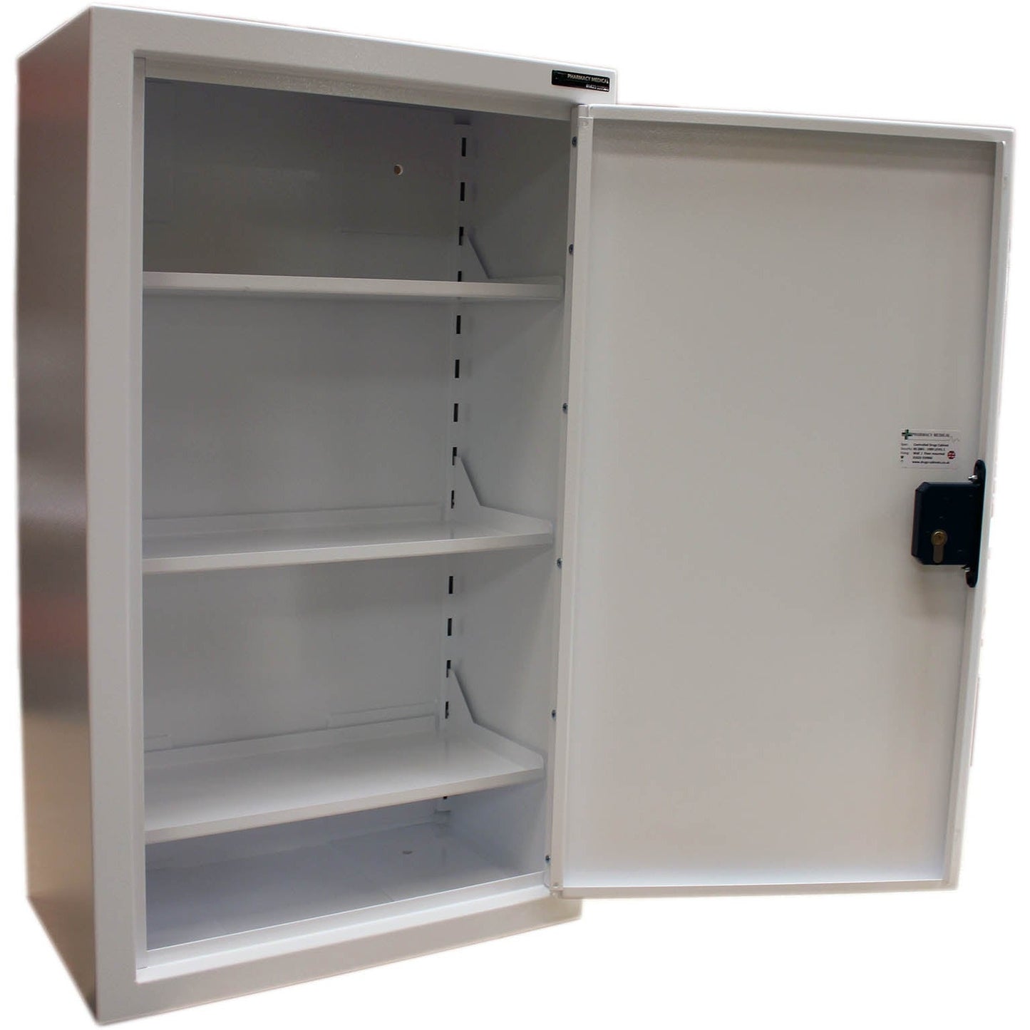 Controlled Drugs Cabinet 850 X 500 X 300mm | 3 Shelves (Adjustable) | L/H Hinge / Warning Light - HEC Cabinets