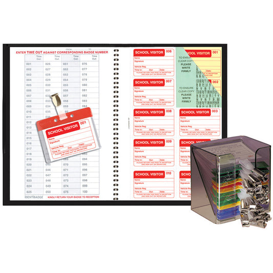 School System Visitor Book - Identibadge