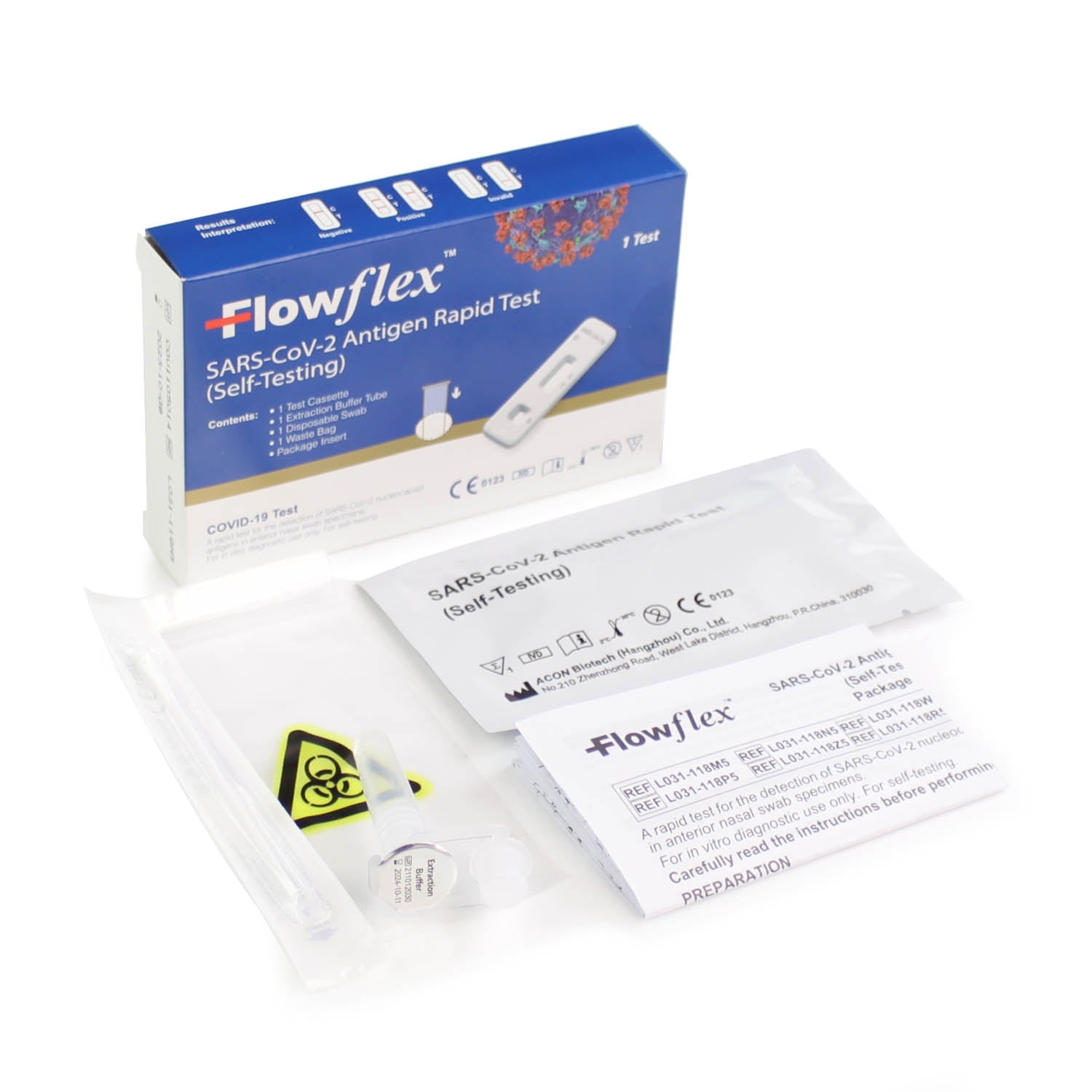 Flowflex Coronavirus Test SARS CoV 2 Antigen Rapid Single Self