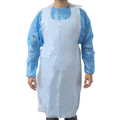 600x White Polythene 16 Micron Aprons - Discontinued