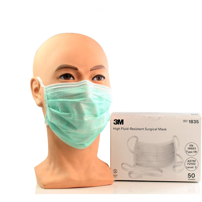 3M™ High Fluid Resistant Surgical Mask - Type IIR - 1835 - 3M