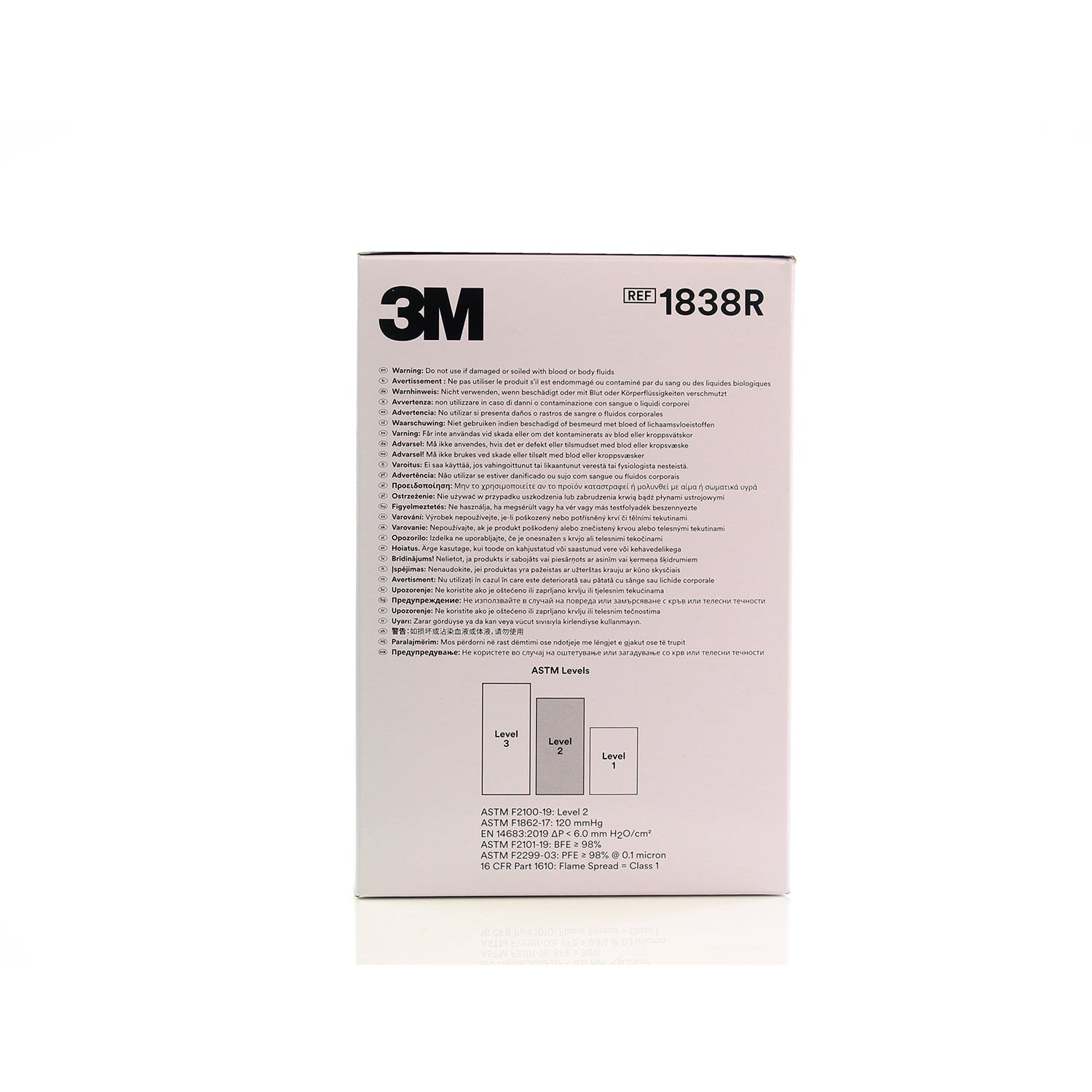 3M™ High Performance Surgical Mask - Type IIR - 1838R - 3M