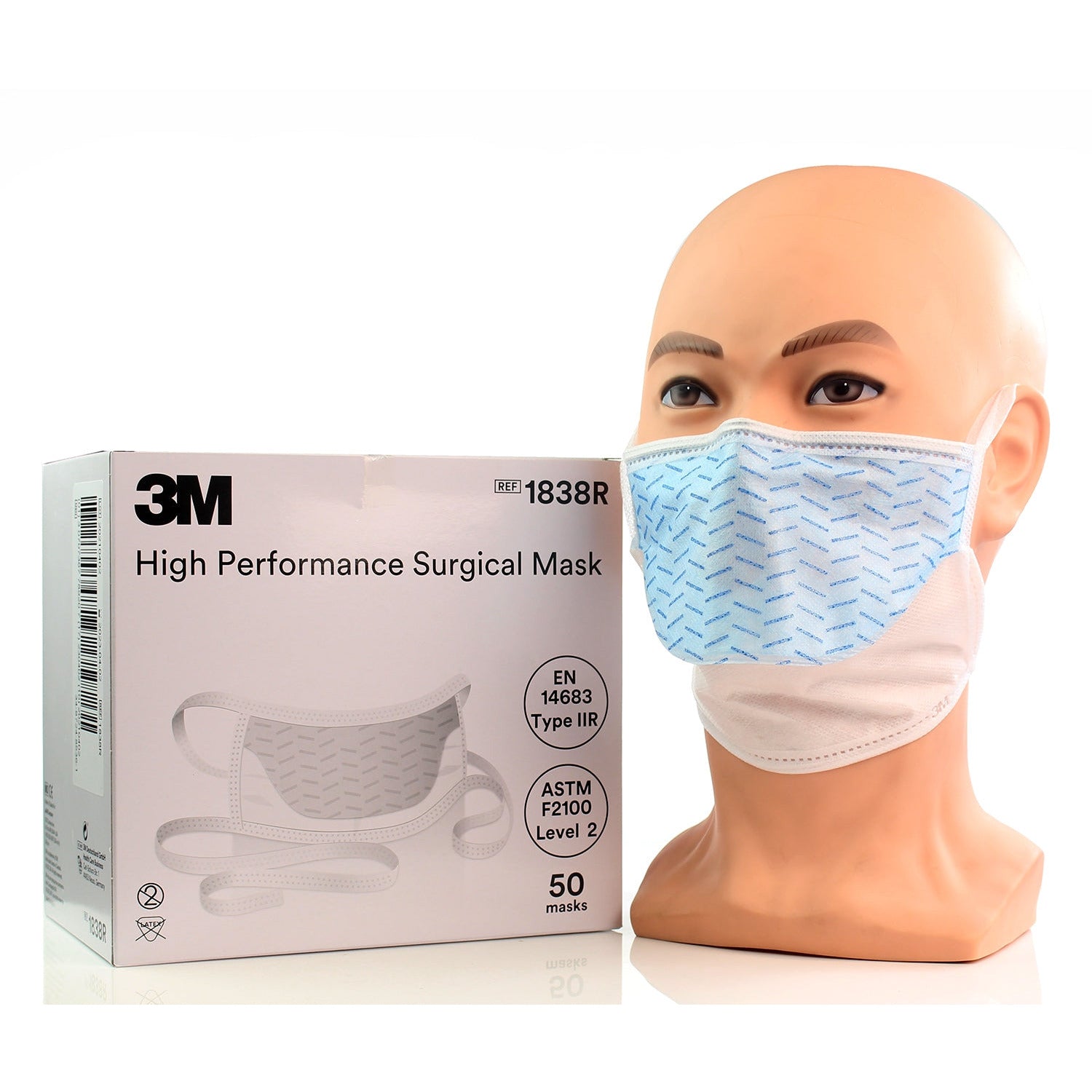 3M™ High Performance Surgical Mask - Type IIR - 1838R - 3M