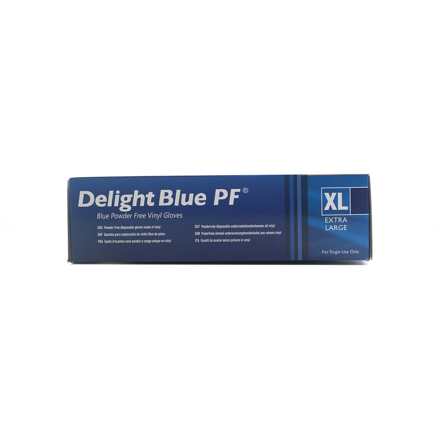 Aurelia Delight Blue PF Vinyl Powder free examination gloves XL (Box of 100) - Aurelia Gloves