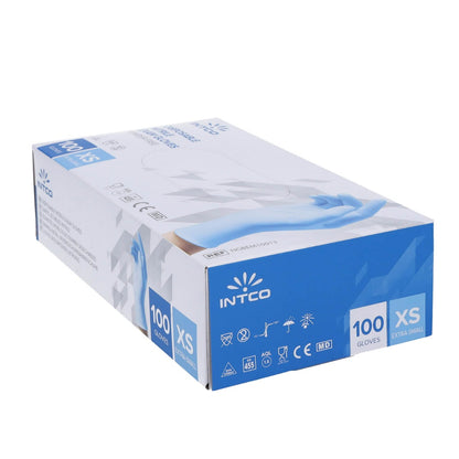 Nitrile Disposable Gloves- Extra Small- Box of 100 Gloves - Intco