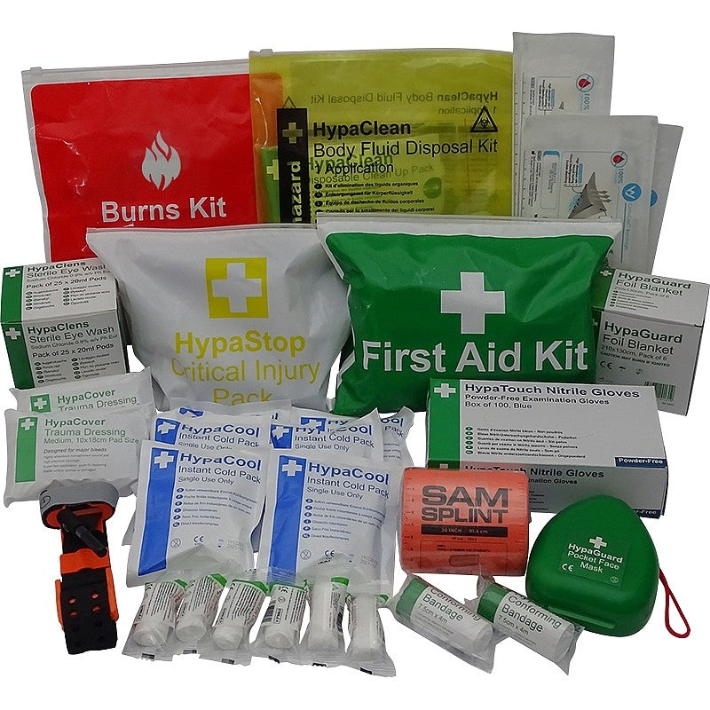 Emergency Trauma Kit in Red Emergency Bag - Safety First Aid