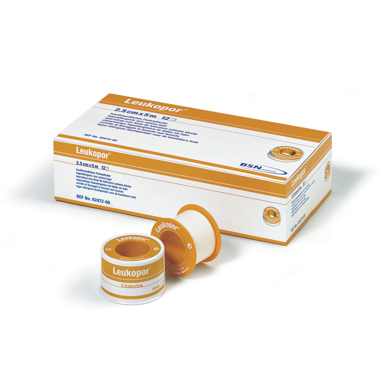 Leukopor Zinc Surgical Adhesive Tape - 2.5cm x 5m per Roll