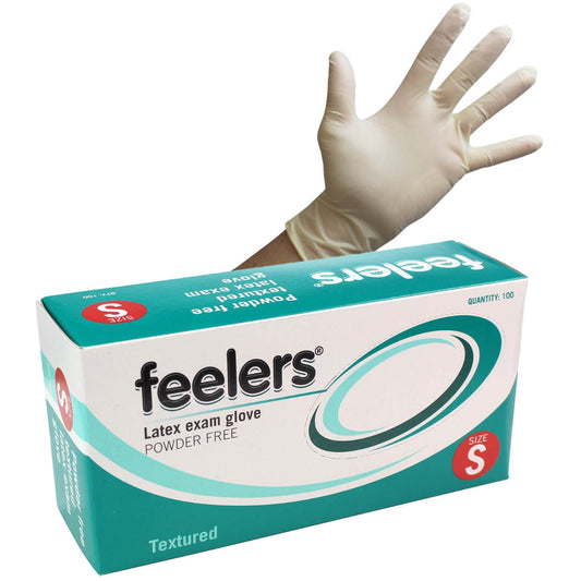 White Powder Free Latex Gloves - Small - Box Of 100 - Discontinued