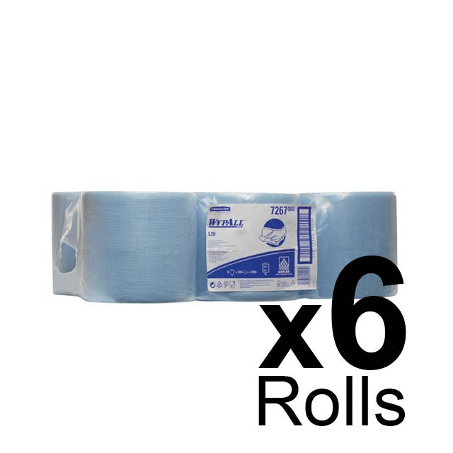 Wypall 7" Centre Feed Blue 7265 - 1ply 266m - Case of 6 - Kimberly-Clark