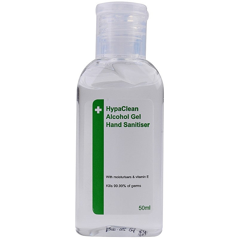 HypaClean Alcohol Hand Gel 50ml Flip Top - Safety First Aid