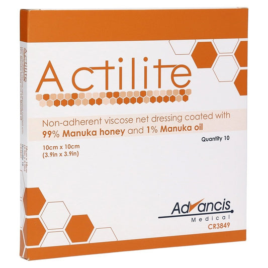 Actilite Manuka Honey Dressings 10cm x 10cm - Box of 10 - Axis Medical