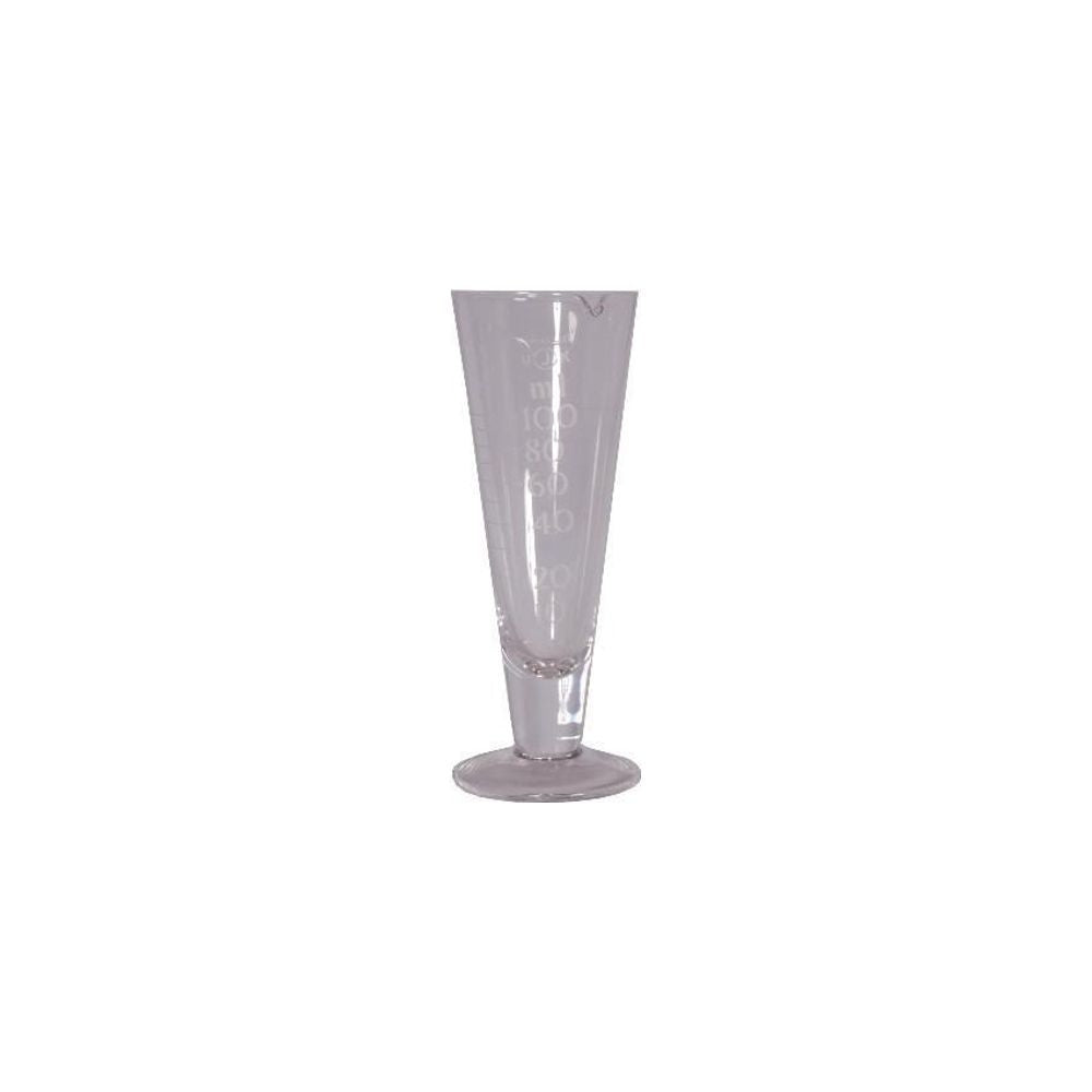 Government Stamped Glass Conical Measure - 100ml - Single - Denward