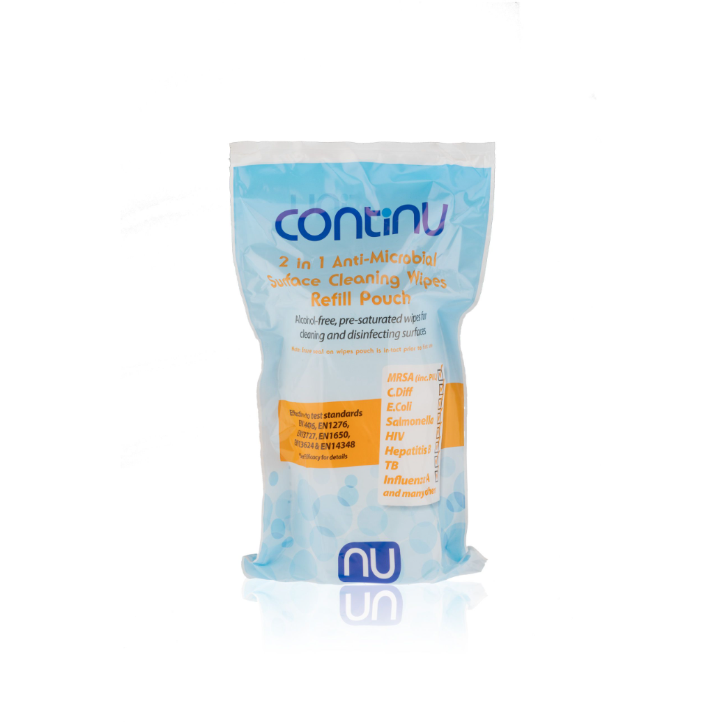 2 in 1 Anti-Microbial Surface Cleaning Wipes Refill - Continu