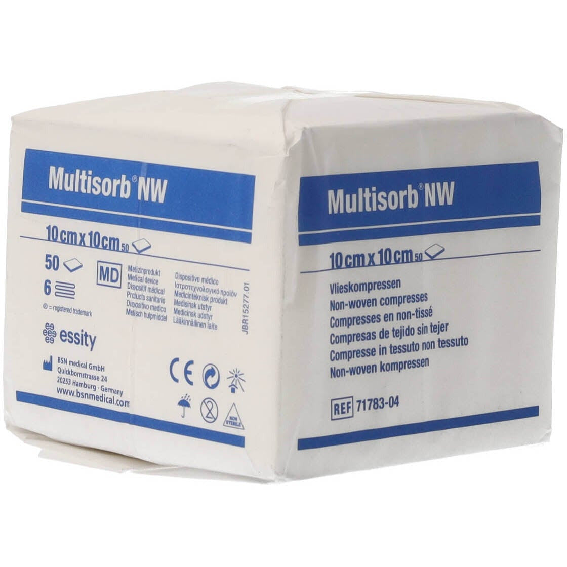 Multisorb Non-Sterile Non-Woven Swab 10cm x 10cm - 6ply Pack of 50 x 50 - Esselte