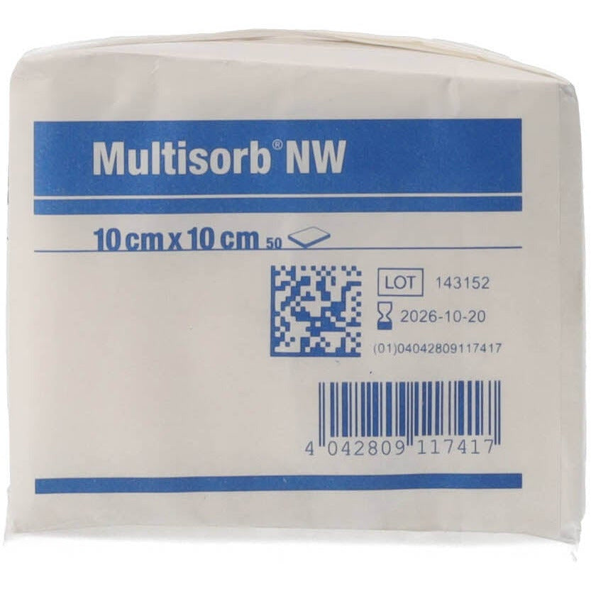 Multisorb Non-Sterile Non-Woven Swab 10cm x 10cm - 6ply Pack of 50 x 50 - Esselte