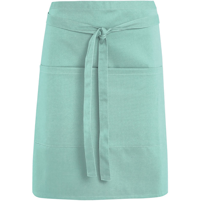 Short Waist Apron With Pocket - 