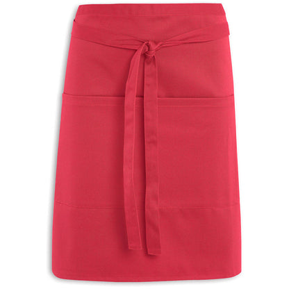 Short Waist Apron With Pocket - 