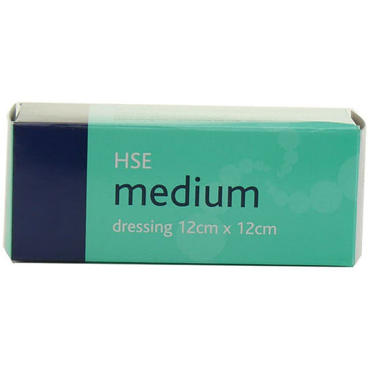 Medium HSE Dressing 12cm x 12cm  Sterile Boxed - Reliance