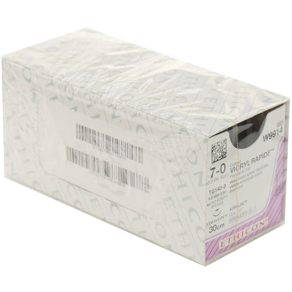 VICRYL Rapide Suture: Violet, 7-0 USP, 30cm / 6.5mm Needle x 12