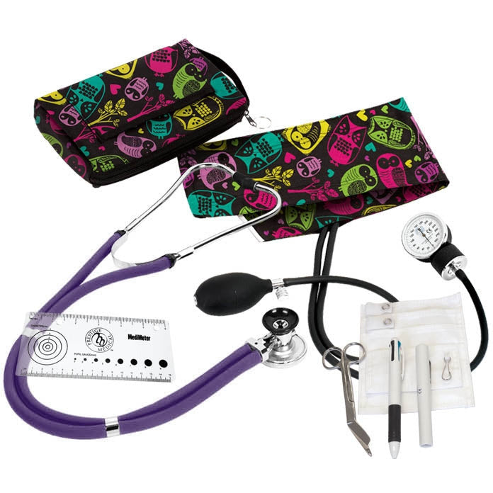 Aneroid Sphygmomanometer, Stethoscope & Accessories Nurse Kit - 