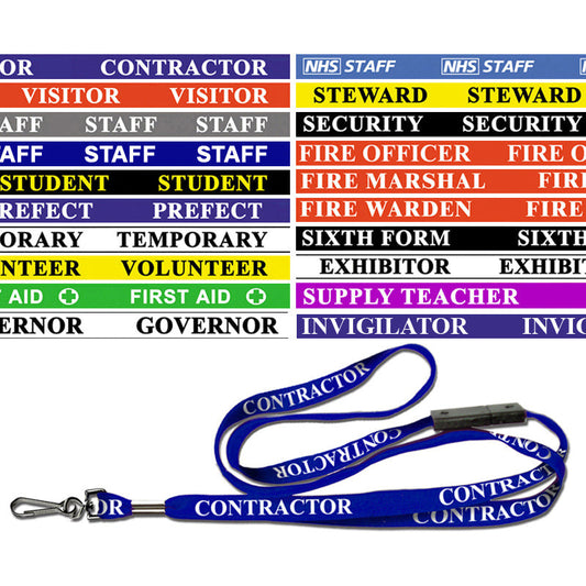 Lanyards - Flat woven - Pack of 10 - 