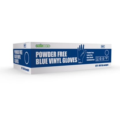 Blue Vinyl Gloves - Medium - Box of 100 - Shermond