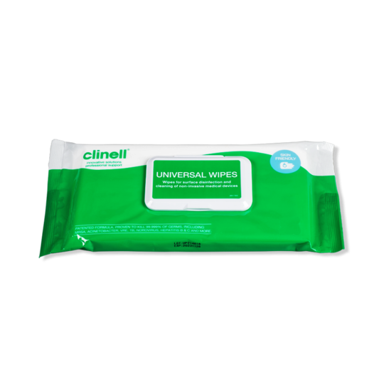 Clinell Antimicrobial Hand and Surface Wipes - Pack Of 100 Wipes - Clinell