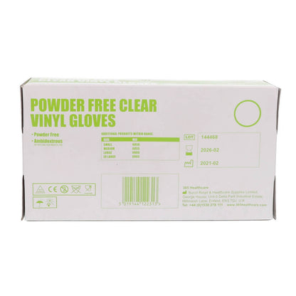 Disposable Clear Vinyl Gloves - Small - Box of 100 - Shermond