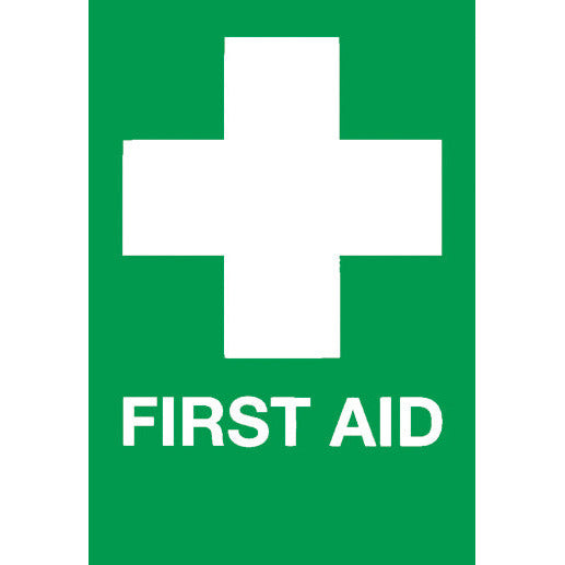 First Aid Signage - First Aid Cross, Vinyl – Medisave UK