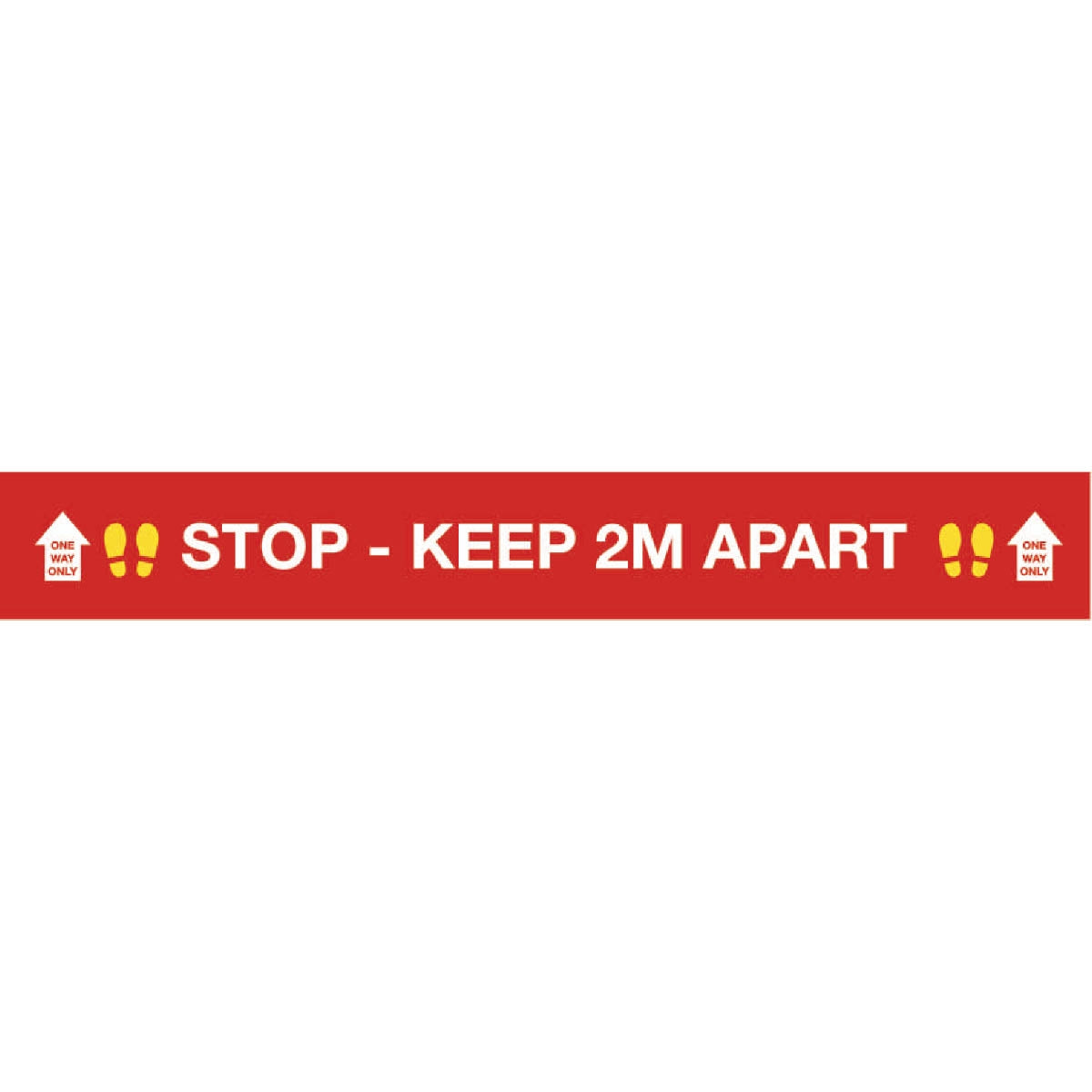 ST02 Stop! Please keep 2m apart – 1000mm x 150mm - Single - Skye Direct