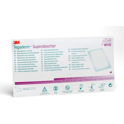 3M™ Tegaderm Superabsorber Dressing Box of 10 - 10 x 20cm - 3M