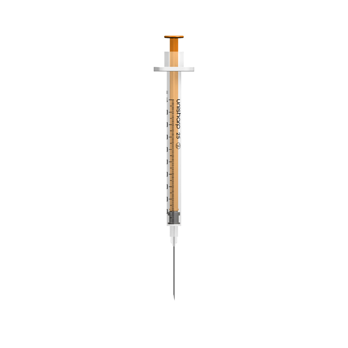 Unisharp 1ml 25G (1 inch) Fixed Needle Syringe - Box of 100 - Unisharp